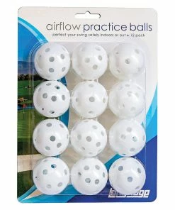 Longridge White Airflow Golf Practice Balls - 12 Pack
