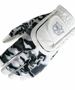 Wilson Staff Junior All-Fit Glove - White/Black Camo