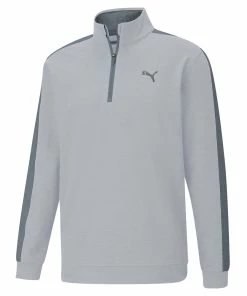 Puma Cloudspun T7 1/4 Zip Sweater - High Rise Heather