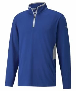 Puma Rotation 1/4 Zip Sweater - Mazarine Blue