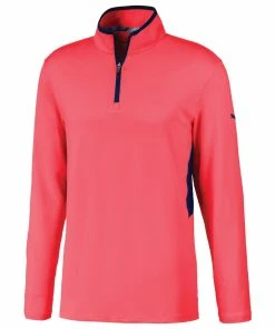 Puma Rotation 1/4 Zip Sweater - Teaberry