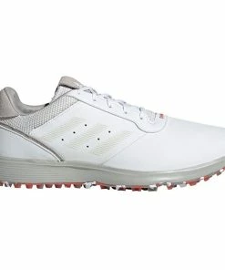 Adidas S2G Spikeless Leather Shoes - White/Grey/Crew Red