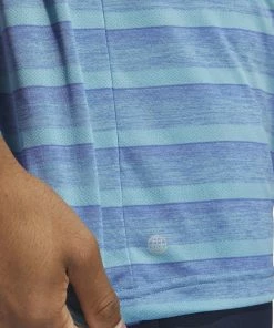 Adidas 2 Colour Stripe Polo Shirt - Blue Fusion/Preloved Blue -Second Hand Clubs Sales adidas 2 colour stripe polo shirt blue fusion preloved blue 3