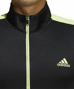 Adidas Colour Block 1/4 Zip Pullover - Black/Pulse Lime -Second Hand Clubs Sales adidas colour block 14 zip sweatshirt blackpulse lime 4