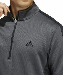 Adidas Colour Block 1/4 Zip Pullover - Grey Six/Black -Second Hand Clubs Sales adidas colour block 14 zip sweatshirt greysixblack 4