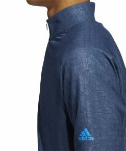 Adidas Deboss 1/4 Zip Sweatshirt - Crew Navy -Second Hand Clubs Sales adidas deboss 14 zip sweatshirt crewnavy 5