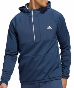 Adidas Fleece Anorak - Crew Navy -Second Hand Clubs Sales adidas fleece anorak crew navy 2 3 1
