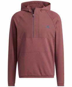 Adidas Fleece Anorak - Quiet Crimson