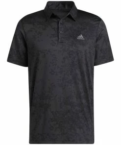 Adidas Jacquard Polo Shirt - Carbon/Black
