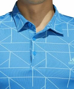 Adidas Jacquard Primegreen Polo Shirt - Blue Rush/Semi Mint Rush -Second Hand Clubs Sales adidas jacquard primegreen polo shirt bluerushsemimint 4