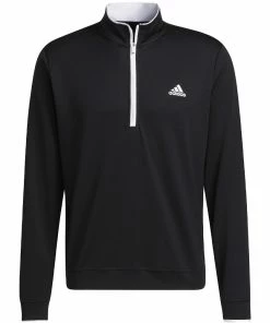 Adidas Lightweight 1/4 Zip Pullover - Black