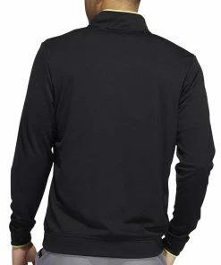 Adidas Lightweight 1/4 Zip Pullover - Black/Pulse Lime -Second Hand Clubs Sales adidas lightweight 14 zip pullover blackpulselime 3