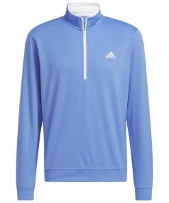 Adidas Lightweight 1/4 Zip Pullover - Blue Fusion