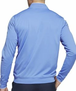 Adidas Lightweight 1/4 Zip Pullover - Blue Fusion -Second Hand Clubs Sales adidas lightweight 14 zip pullover blue fusion 3