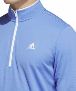 Adidas Lightweight 1/4 Zip Pullover - Blue Fusion -Second Hand Clubs Sales adidas lightweight 14 zip pullover blue fusion 5