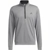 Adidas Lightweight 1/4 Zip Pullover - Grey Three/Black -Second Hand Clubs Sales adidas lightweight 14 zip pullover grey threeblack 1