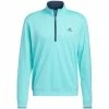 Adidas Lightweight 1/4 Zip Pullover - Semi Mint Rush/Crew Navy -Second Hand Clubs Sales adidas lightweight 14 zip pullover semimintrushcrewnavy 1
