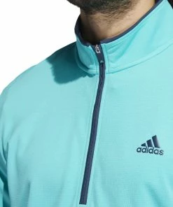 Adidas Lightweight 1/4 Zip Pullover - Semi Mint Rush/Crew Navy 10 Adidas Lightweight 1/4 Zip Pullover - Semi Mint Rush/Crew Navy -Second Hand Clubs Sales adidas lightweight 14 zip pullover semimintrushcrewnavy 4