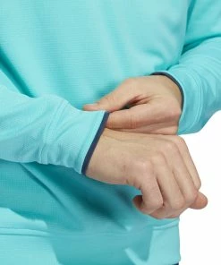 Adidas Lightweight 1/4 Zip Pullover - Semi Mint Rush/Crew Navy 11 Adidas Lightweight 1/4 Zip Pullover - Semi Mint Rush/Crew Navy -Second Hand Clubs Sales adidas lightweight 14 zip pullover semimintrushcrewnavy 5