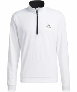Adidas Lightweight 1/4 Zip Pullover - White