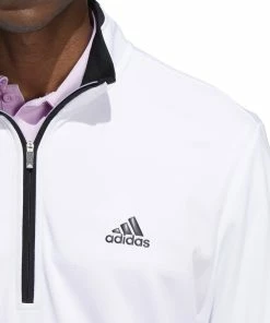 Adidas Lightweight 1/4 Zip Pullover - White 10 Adidas Lightweight 1/4 Zip Pullover - White -Second Hand Clubs Sales adidas lightweight 14 zip pullover white 4