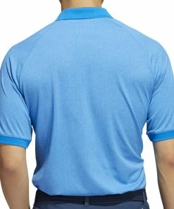 Adidas Moss Stitch Jacquard Polo Shirt - Blue Rush/White -Second Hand Clubs Sales adidas moss stitch jacquard polo shirt blue rushwhite 3