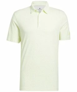 Adidas Prime Abstract Print Polo Shirt - White/Pulse Lime
