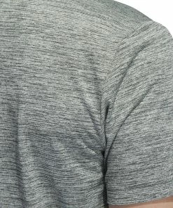 Adidas Texture Stripe Polo Shirt - Shadow Green/Linen Green -Second Hand Clubs Sales adidas texture stripe polo shirt shadow greenlinen grey 5