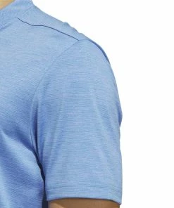 Adidas Textured Stripe Polo Shirt - Blue Fusion/Preloved Blue -Second Hand Clubs Sales adidas textured stripe polo shirt blue fusionpreloved blue 4