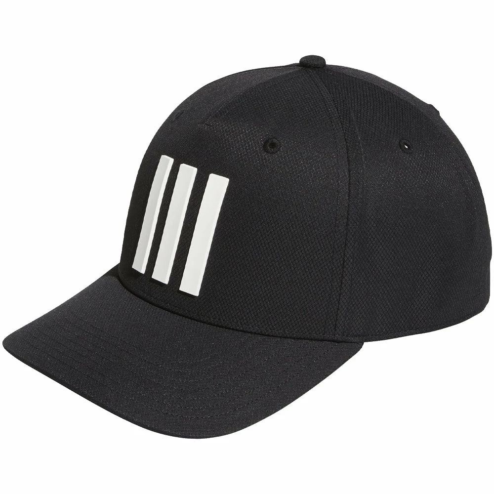 Adidas Tour 3 Stripe Cap - Black/White 3 Adidas Tour 3 Stripe Cap - Black/White
