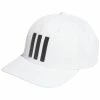 Adidas Tour 3 Stripe Cap - White/Black -Second Hand Clubs Sales adidas tour 3 stripe cap white 1