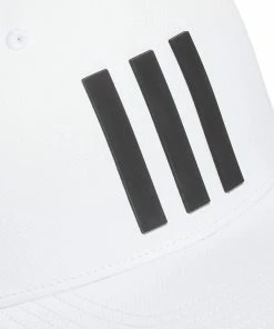Adidas Tour 3 Stripe Cap - White/Black -Second Hand Clubs Sales adidas tour 3 stripe cap white 3