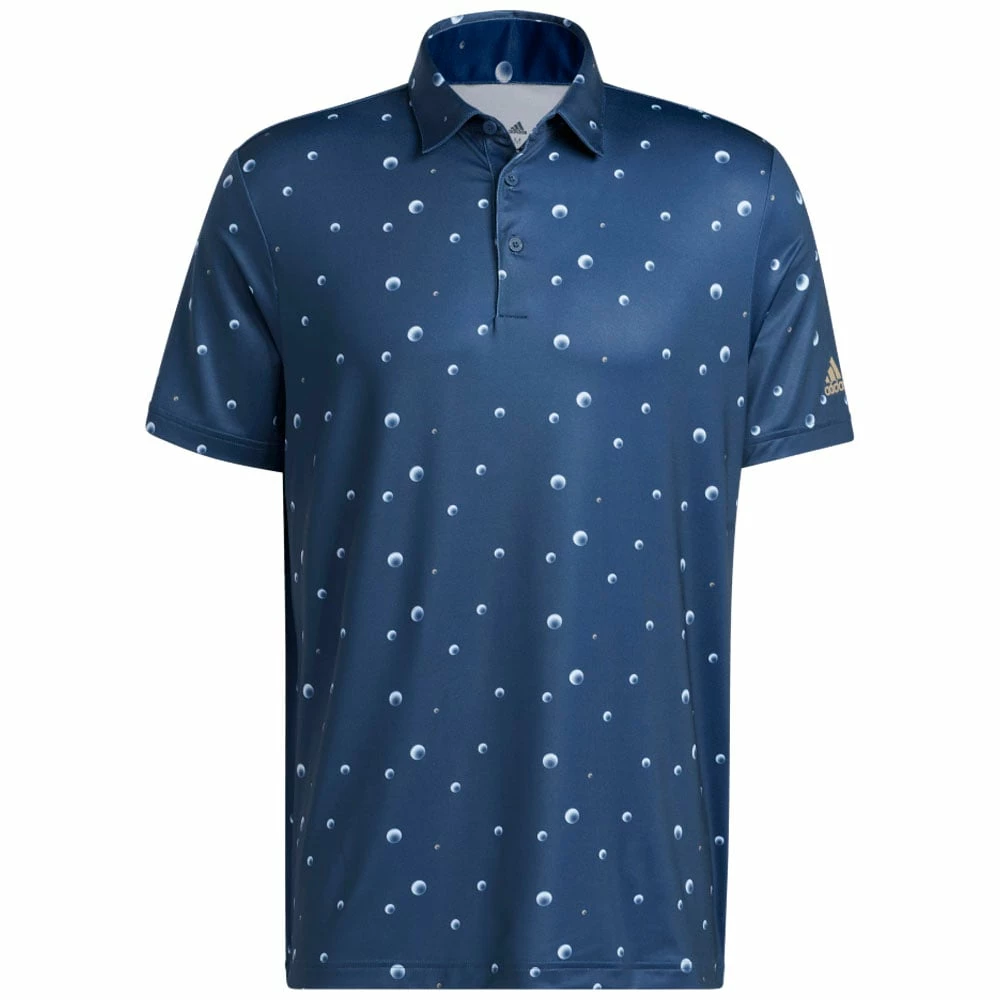 Adidas Ultimate Allover Print Polo Shirt - Crew Navy/White/Hemp 3 Adidas Ultimate Allover Print Polo Shirt - Crew Navy/White/Hemp
