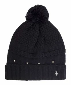 Golf Clearance Online Green Lamb Inge Fleece Lined Beanie Hat - Black
