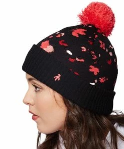 Green Lamb Iris Beanie - Black Confetti