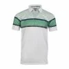 ProQuip Technical Chest Stripe Golf Polo Shirt - White/Green 1 ProQuip Technical Chest Stripe Golf Polo Shirt - White/Green -Second Hand Clubs Sales ag3921 04