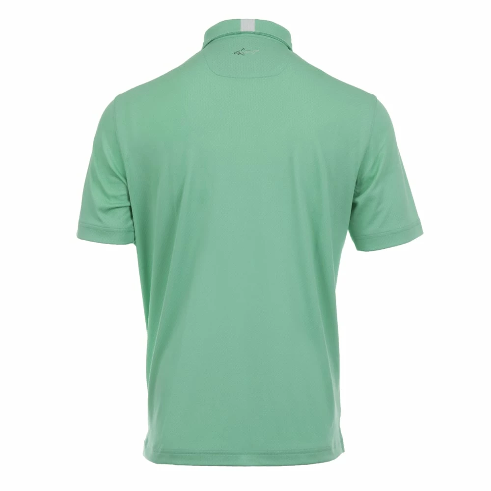 Greg Norman Weatherknit Seaside Polo Shirt - Seagreen 5 Greg Norman Weatherknit Seaside Polo Shirt - Seagreen - Image 3