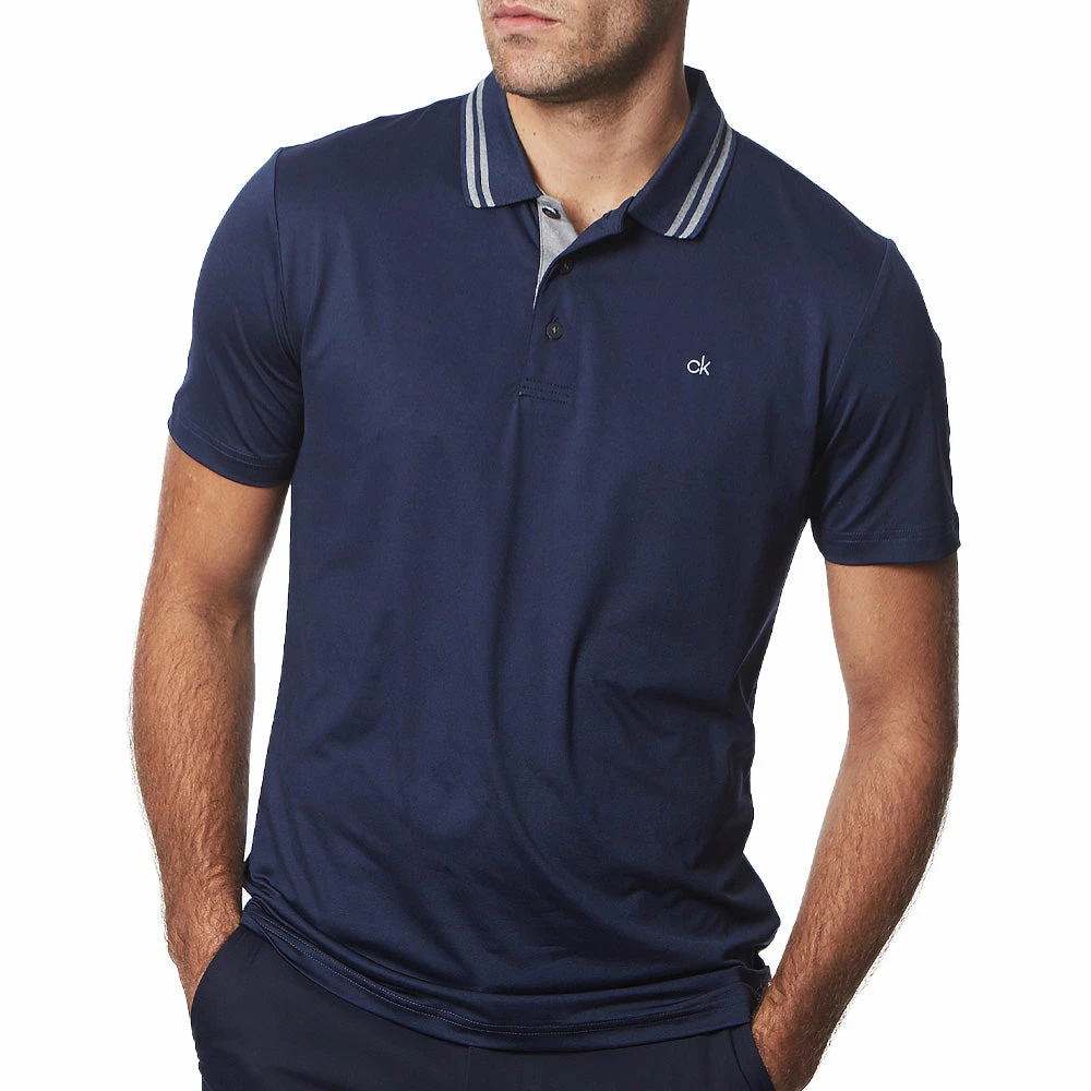 Calvin Klein Madison Tech Polo Shirt - Navy Marl 4 Calvin Klein Madison Tech Polo Shirt - Navy Marl - Image 2