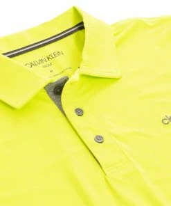 Calvin Klein Newport Polo Shirt - Lime -Second Hand Clubs Sales c9406lime6