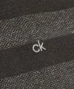 Calvin Klein Shadow Stripe Polo Shirt - Charcoal Marl 11 Calvin Klein Shadow Stripe Polo Shirt - Charcoal Marl -Second Hand Clubs Sales c9408chamarl8