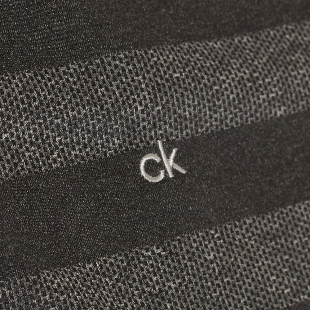 Calvin Klein Shadow Stripe Polo Shirt - Charcoal Marl 7 Calvin Klein Shadow Stripe Polo Shirt - Charcoal Marl - Image 5
