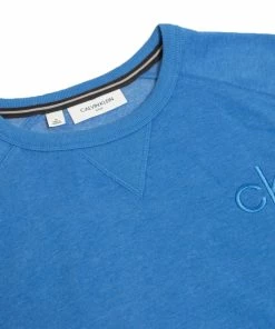 Calvin Klein Columbia Crew Neck Sweater - Blue Marl -Second Hand Clubs Sales c9486bluemarl8 1