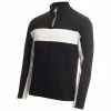 Calvin Klein Embossed Half Zip Insul-Lite Pullover - Black/White -Second Hand Clubs Sales c9500blk wht5