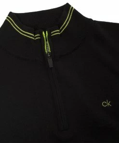 Calvin Klein Monaco Sweater - Black/Lime -Second Hand Clubs Sales c9557blk lme3