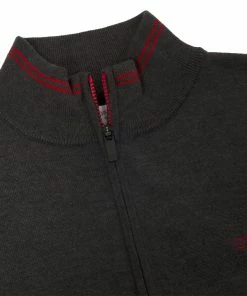 Calvin Klein Monaco Sweater - Charcoal Marl/Red 8 Calvin Klein Monaco Sweater - Charcoal Marl/Red -Second Hand Clubs Sales c9557cham red3