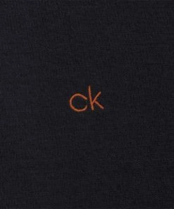 Calvin Klein Monaco Sweater - Denim Marl/Orange -Second Hand Clubs Sales c9557denm ora4