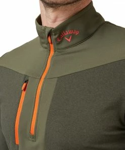 Callaway Aquapel 1/2 Zip Pullover Sweater - Black Lichen/Tigerlily -Second Hand Clubs Sales callaway aquapel half zip pullover black lichen tigerlily 3