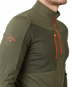 Callaway Aquapel 1/2 Zip Pullover Sweater - Black Lichen/Tigerlily -Second Hand Clubs Sales callaway aquapel half zip pullover black lichen tigerlily 4