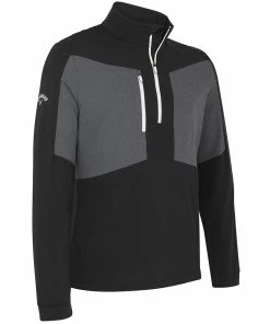 Callaway Aquapel 1/2 Zip Pullover Sweater - Caviar/Bright White -Second Hand Clubs Sales callaway aquapel half zip pullover caviar bright white 1
