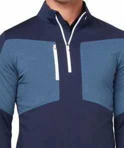 Callaway Aquapel 1/2 Zip Pullover Sweater - Peacoat/Bright White -Second Hand Clubs Sales callaway aquapel half zip pullover peacoat bright white 4 1